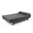 Sofá Cama Morganita 188 Cm Konfort King Veludo Cinza