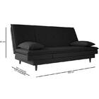 Sofá Cama Multifuncional Celine – Legacy Sofás - Preto