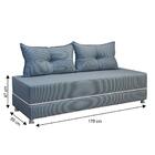 Sofá Cama Multiuso Simbal 2 Lugares Azul Listrado