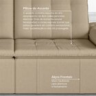 Sofá Cama Palmeira 3 Lugares Retrátil Reclinável 2,00m Veludo