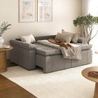 Sofá Cama Palmeira 3 Lugares Retrátil Reclinável 2,20m Linho