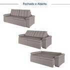 Sofá Cama Palmeira 3 Lugares Retrátil Reclinável 2,20m Linho