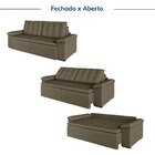 Sofá Cama Palmeira 3 Lugares Retrátil Reclinável 2,20m Veludo