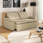 Sofá Cama Palmeira 3 Lugares Retrátil Reclinável 2,20m Veludo