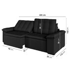 Sofá Cama Palmeira 3 Lugares Retrátil Reclinável 220cm Veludo