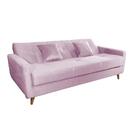 Sofá Cama Pâmela E 2 Almofadas Veludo Turkey Rosa