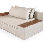 Sofá Cama Panamá Chenile Luxo Aveludado 3 Lugares Premium Cre