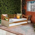 Sofá Cama Para Apartamento Solteiro Madeira Maciça Imbuia Mae