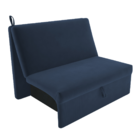 Sofá Cama Para Descanso Alice Suede Azul