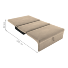 Sofá Cama Para Descanso Alice Suede Bege