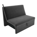 Sofá Cama Para Descanso Alice Suede Cinza