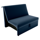 Sofá Cama Para Descanso Alice Veludo Azul