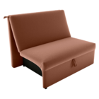 Sofá Cama Para Descanso Alice Veludo Ferrugem