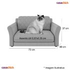 Sofá Cama Para Pets Atena Cachorros E Gatos Linho Grafite