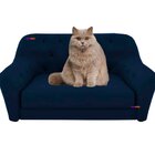 Sofá Cama Para Pets Pandora Cachorros E Gatos Veludo Azul Mar