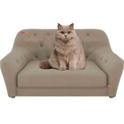 Sofá Cama Para Pets Pandora Cachorros E Gatos Veludo Bege