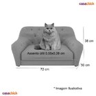 Sofá Cama Para Pets Pandora Cachorros E Gatos Veludo Bege