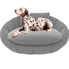 Sofá Cama Para Pets Zeus Cachorros E Gatos Veludo Cinza Claro