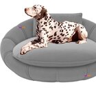 Sofá Cama Para Pets Zeus Cachorros E Gatos Veludo Cinza Claro