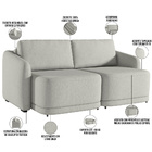 Sofá Cama Para Sala De Estar 2 Lugares 216cm Montserrat K01 L