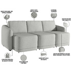 Sofá Cama Para Sala De Estar 3 Lugares 246cm Montserrat K01 L