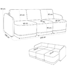 Sofá Cama Para Sala De Estar 3 Lugares 306cm Montserrat K01 L