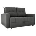 Sofá Cama Para Sala De Estar Cross Veludo Maserati Chumbo