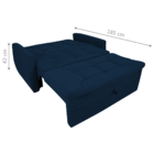 Sofá Cama Para Sala De Estar Dingle Suede Azul
