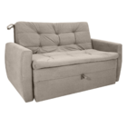 Sofá Cama Para Sala De Estar Dingle Veludo Turkey Cappuccino