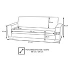 Sofá Cama Para Sala De Estar Lisboa Suede Animale Preto - Ibi