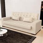 Sofá Cama Para Sala De Estar Lisboa Veludo Off White - Ibiza