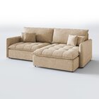 Sofá Cama Para Sala De Estar Luna Estofados Molas Bege