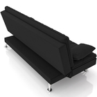 Sofá Cama Para Sala De Estar Quarto 193cm Lia M03 Veludo Pret