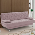 Sofá Cama Para Sala De Estar Quarto 193cm Lia M03 Veludo Rosê