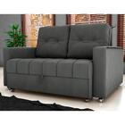 Sofá Cama Para Sala De Estar Remy Veludo Maserati Chumbo