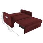 Sofá Cama Para Sala De Estar Remy Veludo Maserati Vermelho