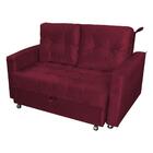 Sofá Cama Para Sala De Estar Remy Veludo Vinho