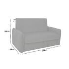 Sofá Cama Para Sala De Estar Zaia Com Baú Veludo Matrix