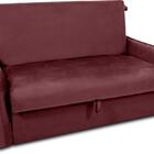 Sofá Cama Para Sala De Estar Zaia Com Baú Veludo Matrix