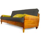 Sofá Cama Paris Acquablock Chumbo Em Madeira Maciça Alto Padr