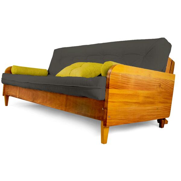 Sofá Cama Paris Acquablock Chumbo Em Madeira Maciça Alto Padr