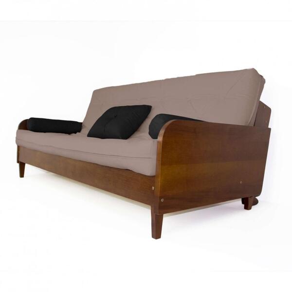 Sofá Cama Paris Acquablock Fendi Madeira Maciça Cor Imbuia