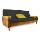 Sofá Cama Paris Acquablock Preto Em Madeira Alto Padrão