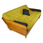 Sofá Cama Paris Amarelo Madeira Maciça Alto Padrão
