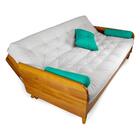 Sofá Cama Paris Branco Off Madeira Maciça Alto Padrão