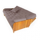 Sofá Cama Paris Ripado Acquablock Fendi Madeira Nobre