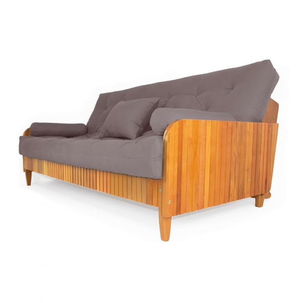 Sofá Cama Paris Ripado Acquablock Fendi Madeira Nobre