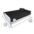Sofá Cama Paris Ripado Branco Acquablock Azul Royal Madeira N