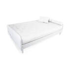 Sofá Cama Paris Ripado Branco Acquablock Branco Off Madeira N