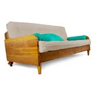 Sofá Cama Paris Sarja Bege Claro Madeira Maciça Alto Padrão